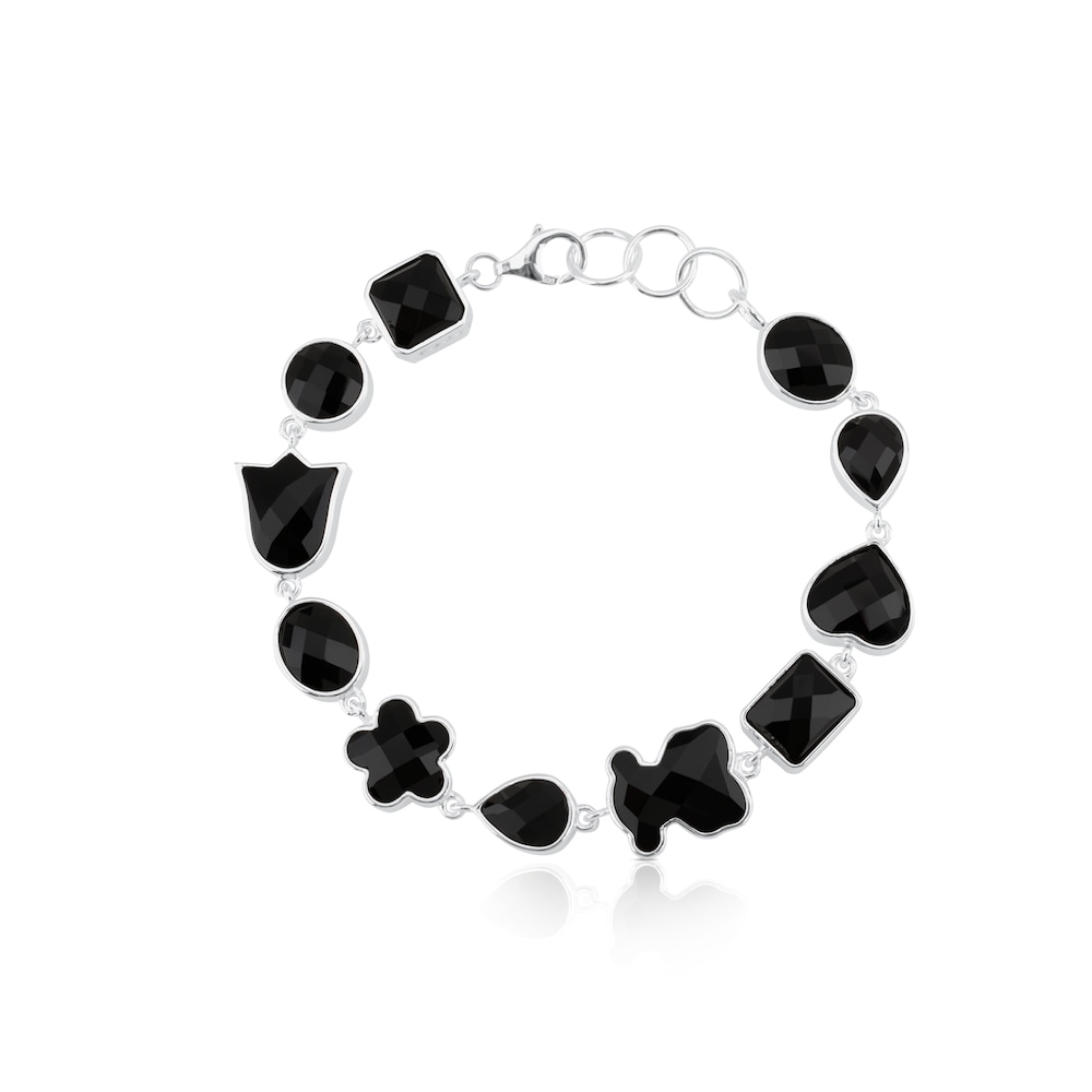 Pulsera de plata y ónix facetado motivos TOUS Color Pulsera de plata y ónix facetado motivos TOUS Color
