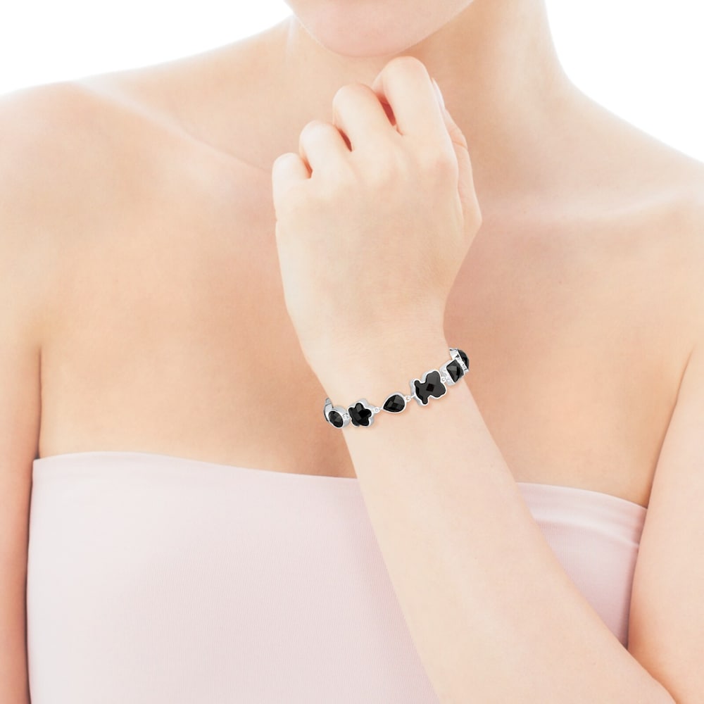 Pulsera de plata y ónix facetado motivos TOUS Color Pulsera de plata y ónix facetado motivos TOUS Color
