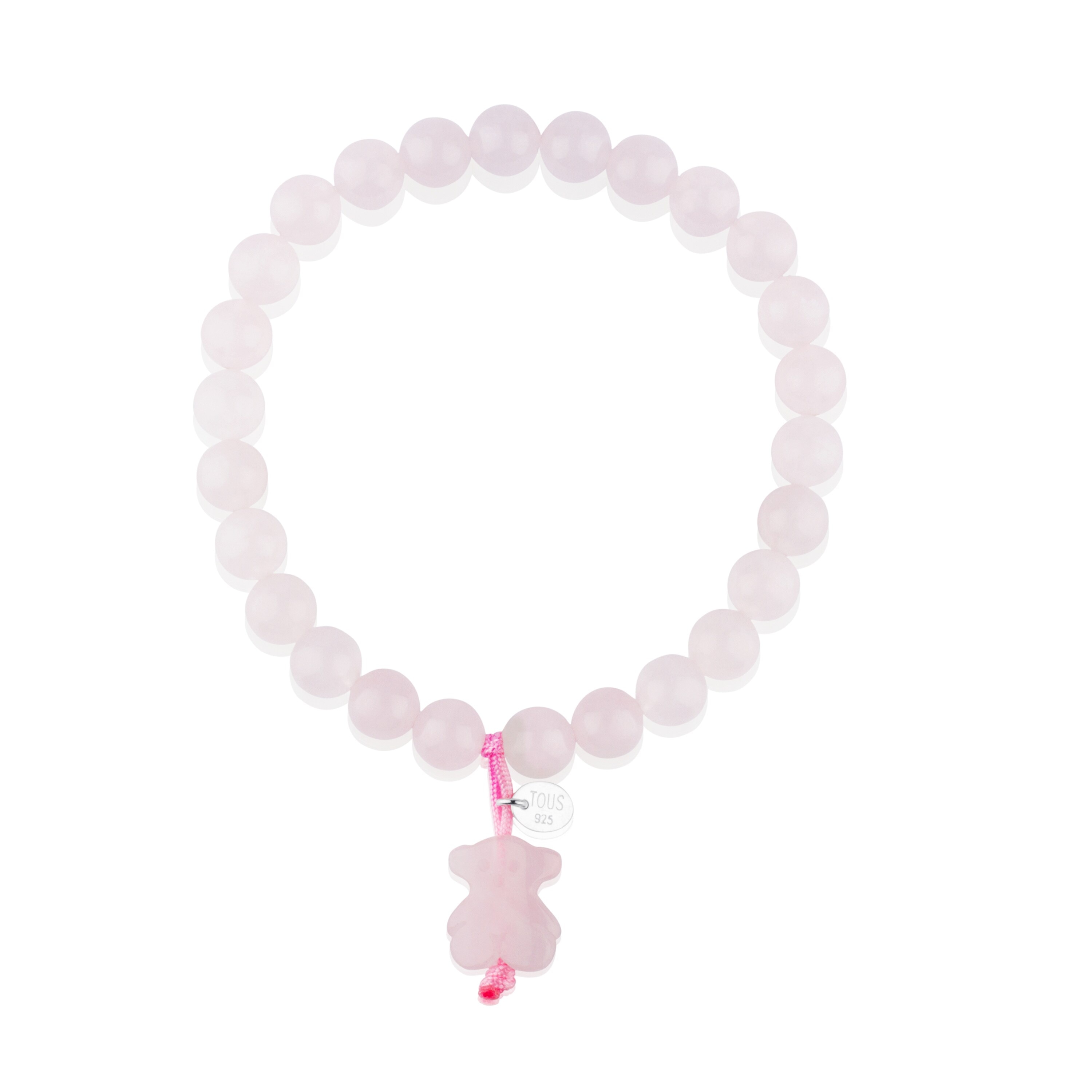 Silver TOUS Color Bracelet with pink quartz