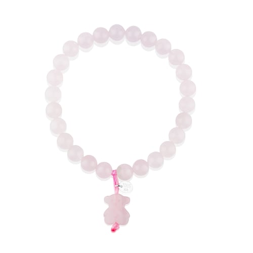 Pulsera de plata y cuarzo rosa TOUS Color image number 0