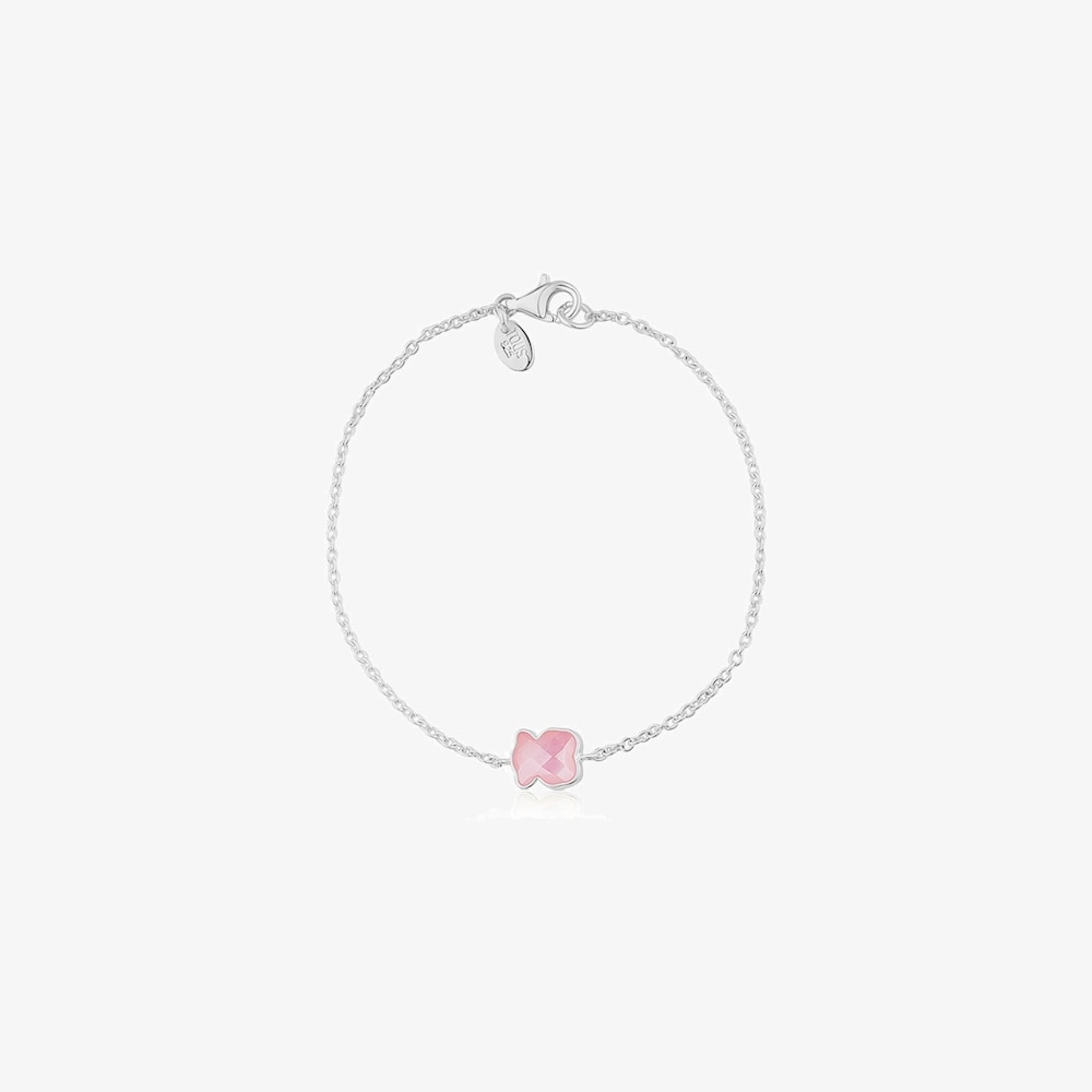 Silver TOUS Color Bracelet with Quartz Bear motif