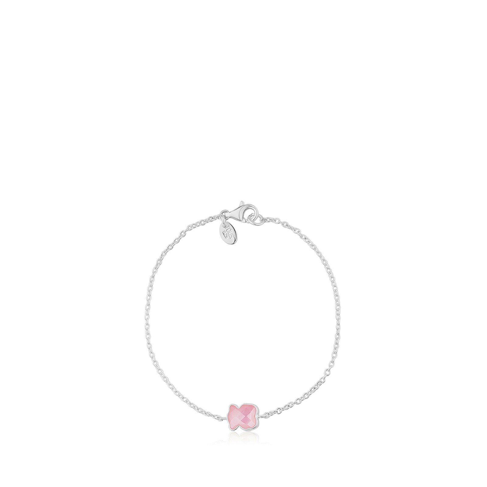 Silver TOUS Color Bracelet with Quartz Bear motif