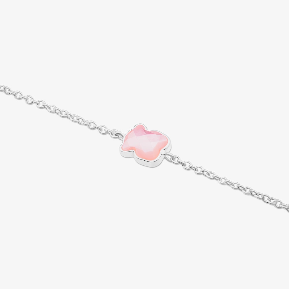 Silver TOUS Color Bracelet with Quartz Bear motif