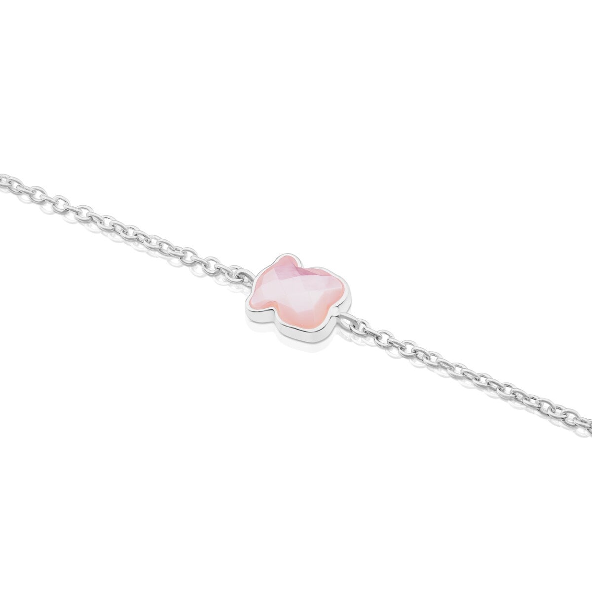 Silver TOUS Color Bracelet with Quartz Bear motif