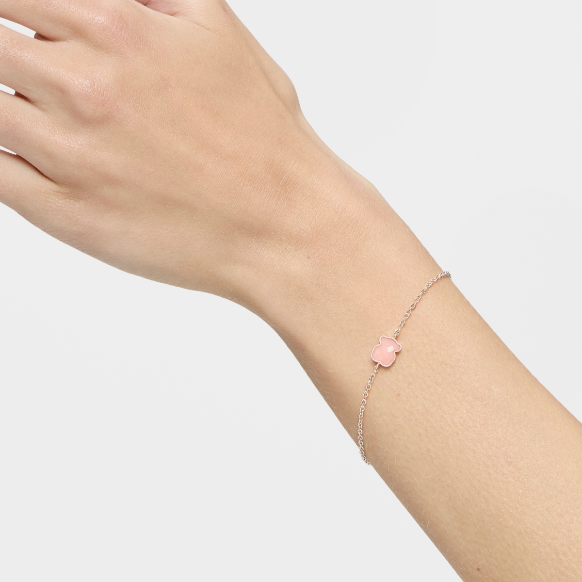 Silver TOUS Color Bracelet with Quartz Bear motif