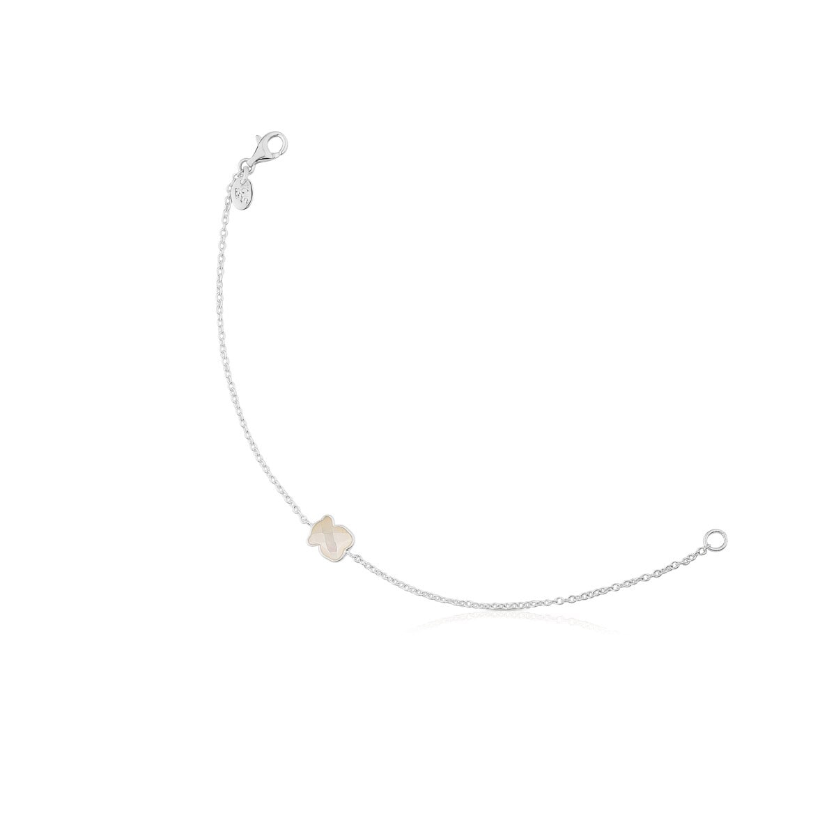 Silver TOUS Color Bracelet with faceted mother-of-pearl