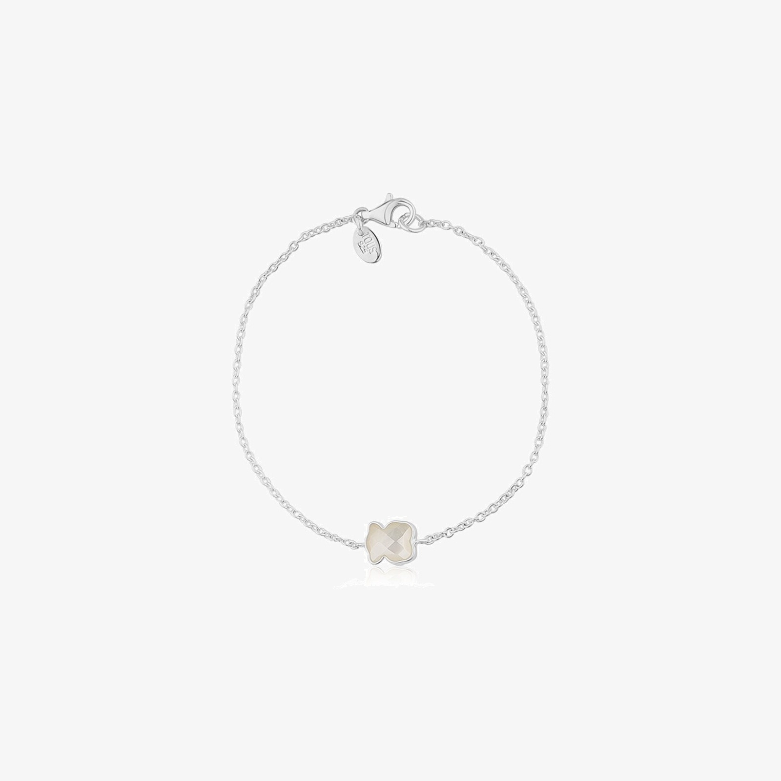 Silver TOUS Color Bracelet with faceted mother-of-pearl