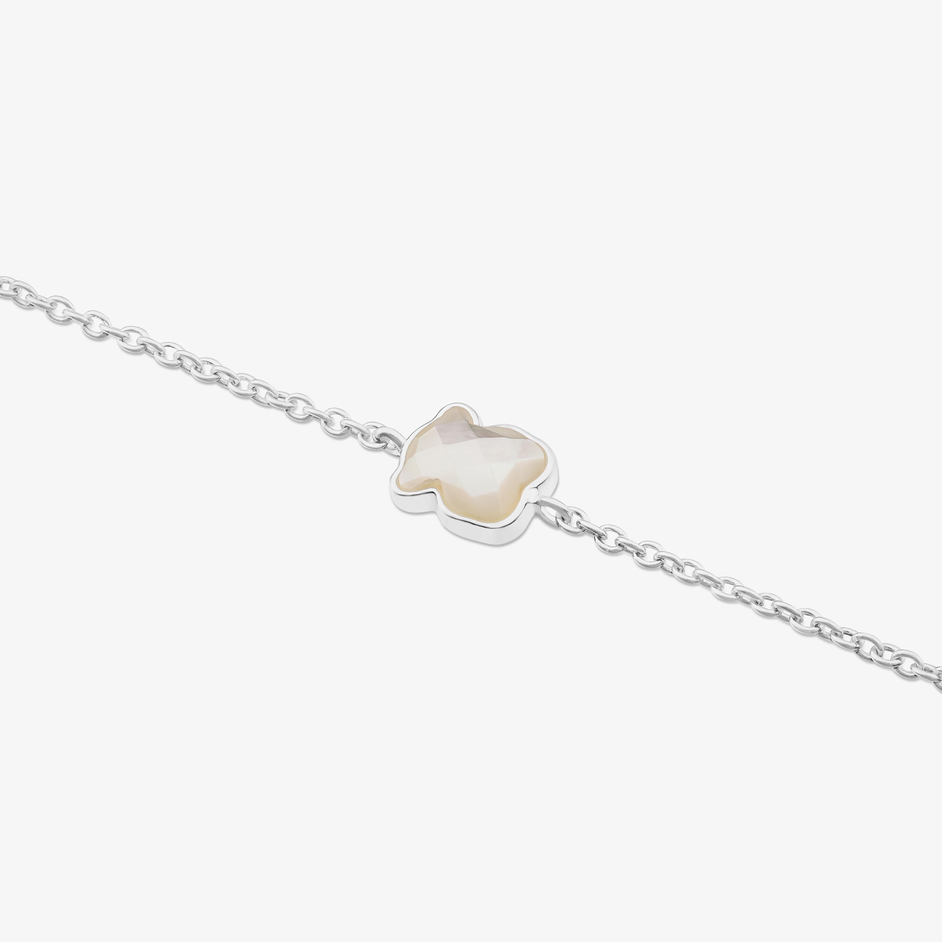 Silver TOUS Color Bracelet with faceted mother-of-pearl