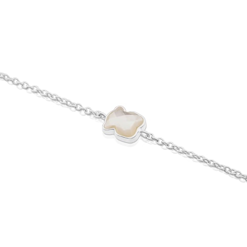 Pulsera de plata y nácar facetado TOUS Color