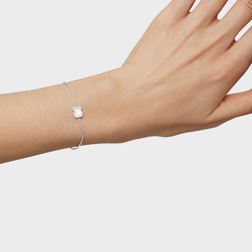 Pulsera de plata y nácar facetado TOUS Color