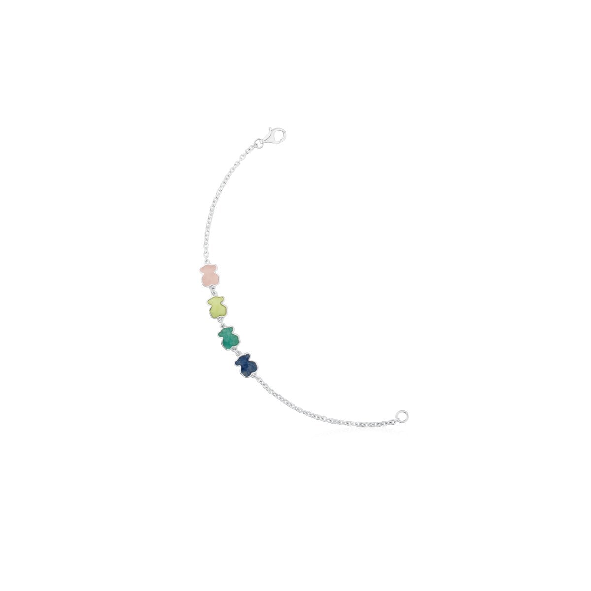 Pulsera de plata con cuatro gemas multicolor TOUS New Color Pulsera de plata con cuatro gemas multicolor TOUS New Color