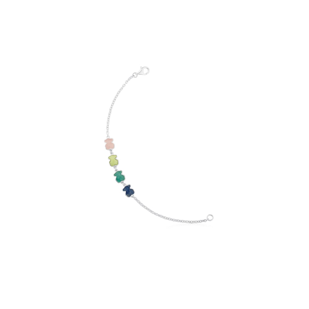 Silver New Color Bracelet with Gems