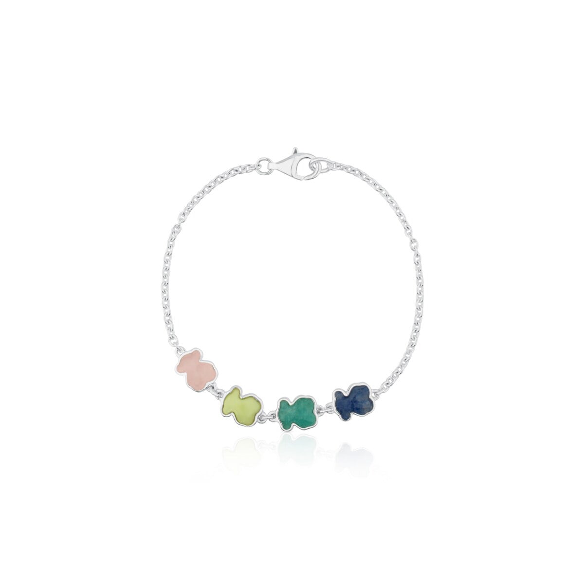 Pulsera de plata con cuatro gemas multicolor TOUS New Color Pulsera de plata con cuatro gemas multicolor TOUS New Color