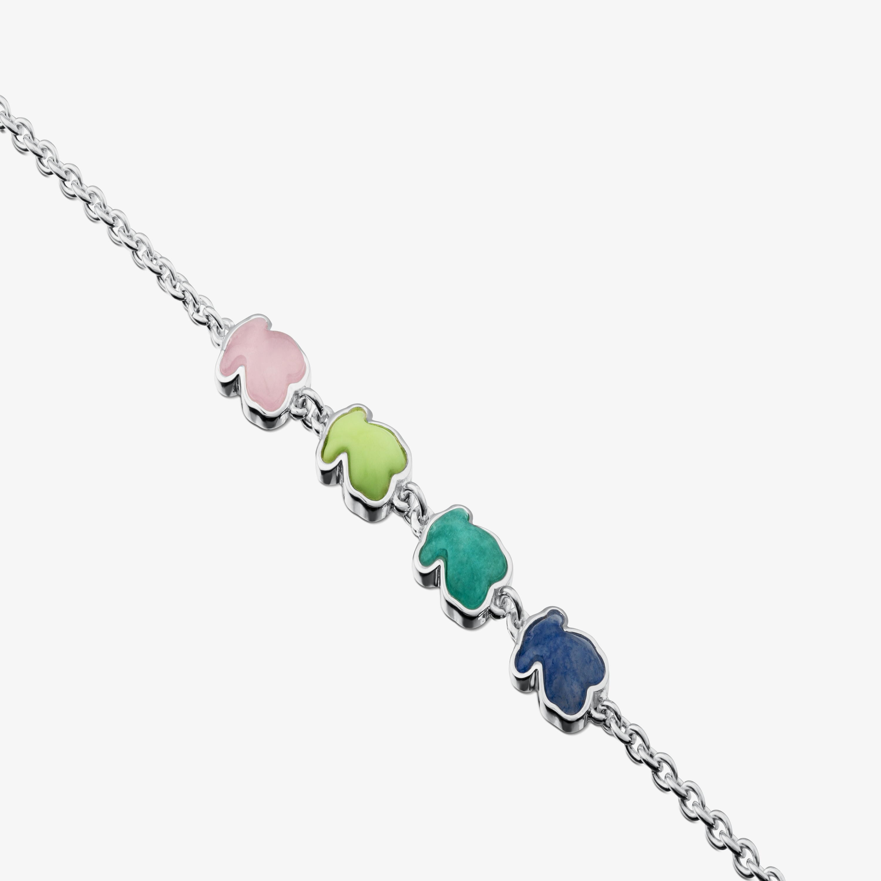 Silver New Color Bracelet with Gems