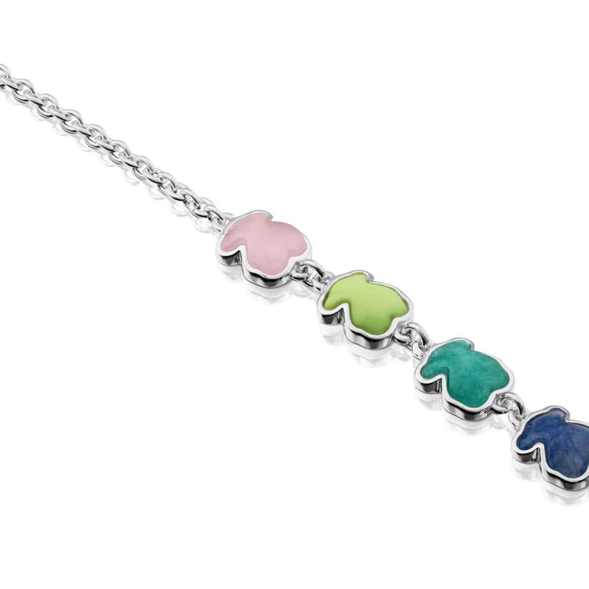 Pulsera de plata con cuatro gemas multicolor TOUS New Color Pulsera de plata con cuatro gemas multicolor TOUS New Color