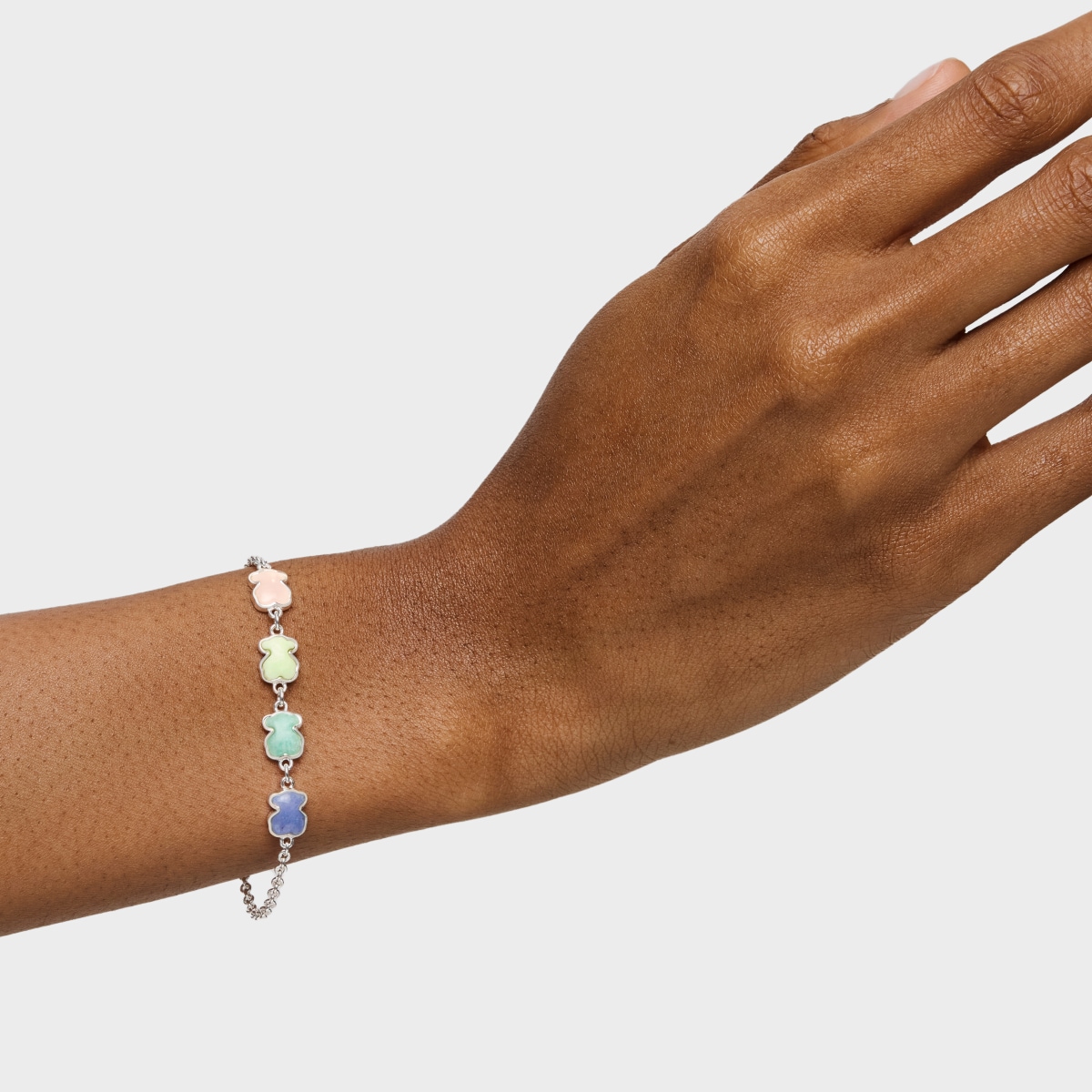 Pulsera de plata con cuatro gemas multicolor TOUS New Color Pulsera de plata con cuatro gemas multicolor TOUS New Color