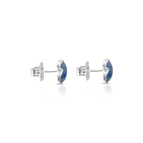 Pendientes de plata con cuarzo con dumortierita New Color