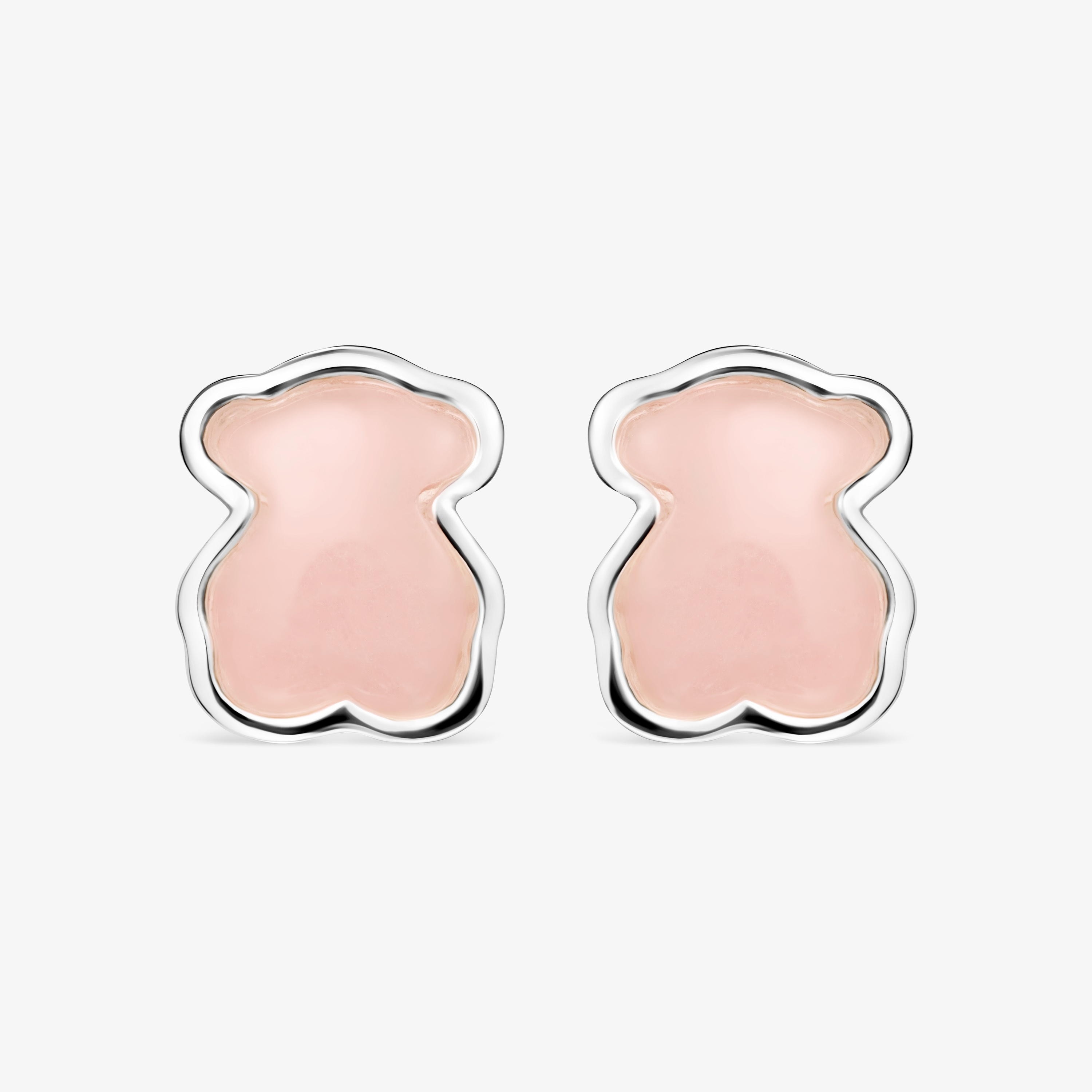 Silver New Color Earrings with Quartz