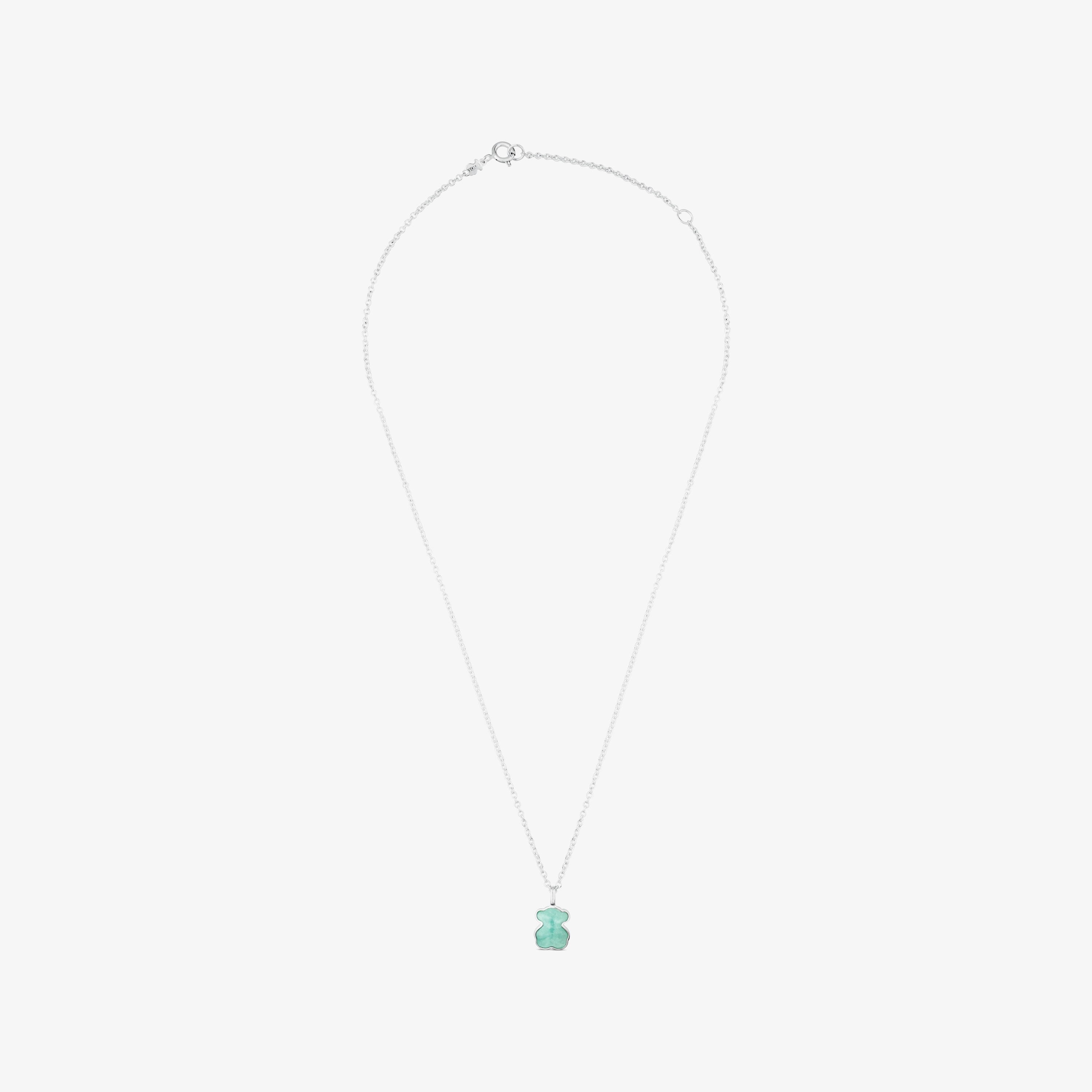 Silver New Color Necklace with Amazonite