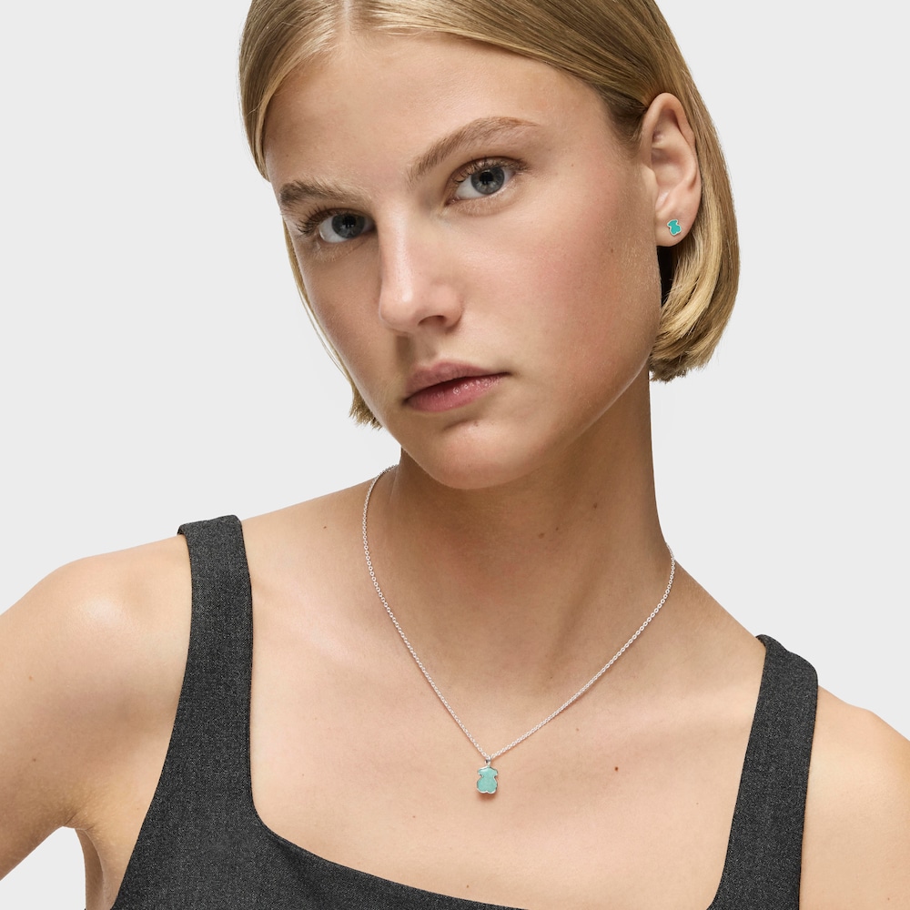 Collar de plata con amazonita New Color