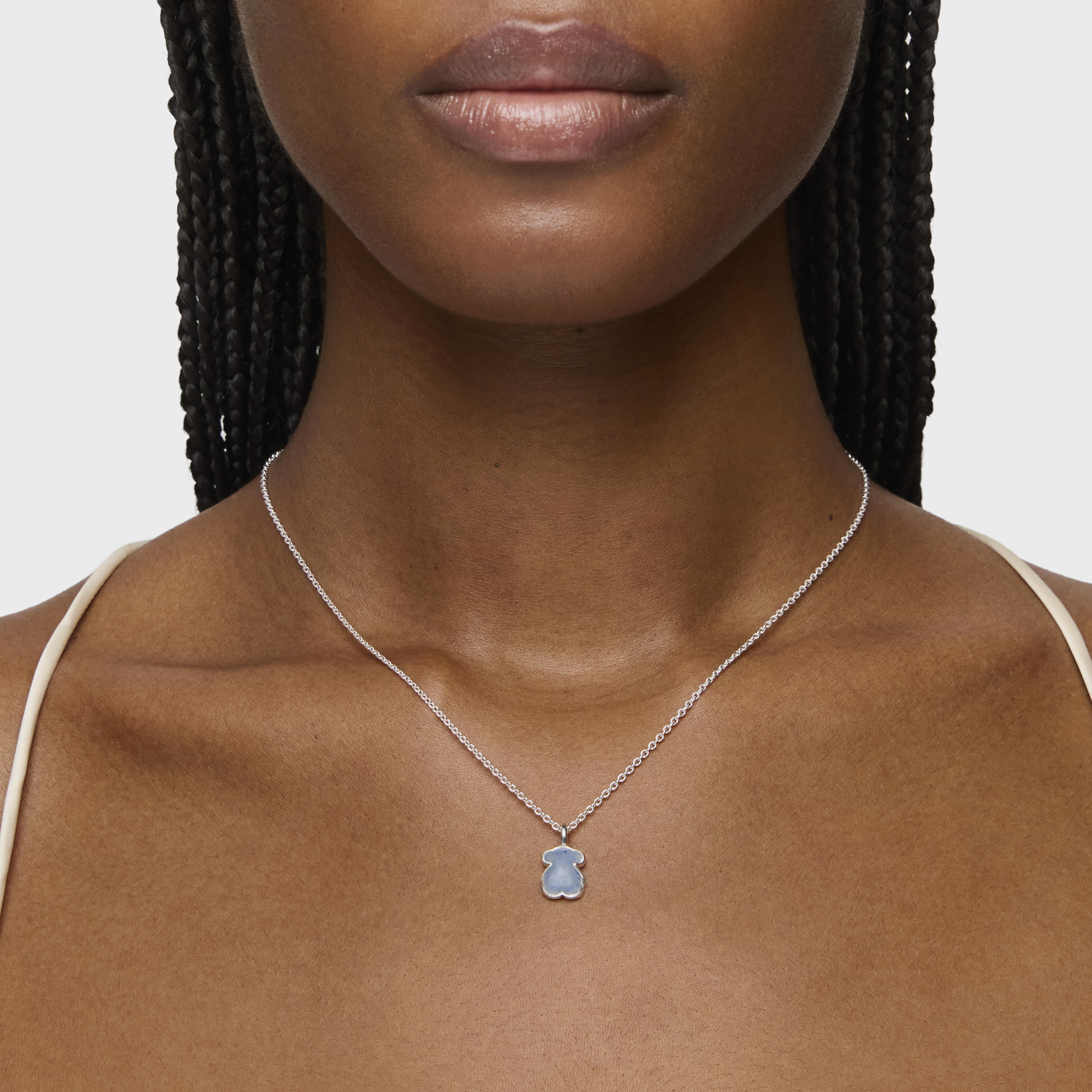 ネックレス New Color くま 5cm シルバー925 デュモルチェライト | TOUS