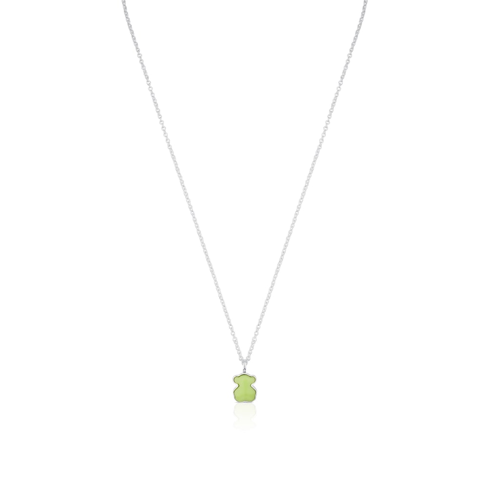 Silver New Color Necklace with Gaspeite