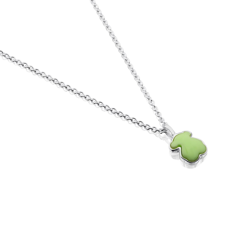 Silver New Color Necklace with Gaspeite
