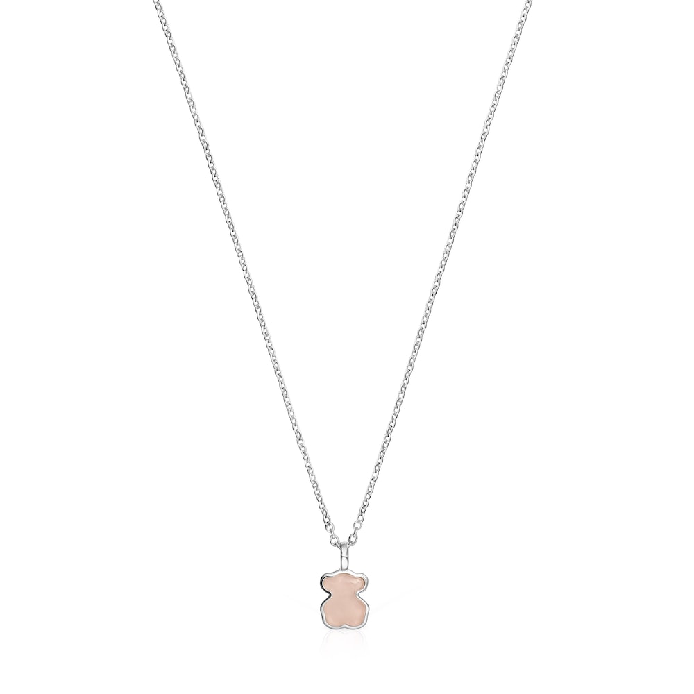Silver New Color Necklace with Quartz