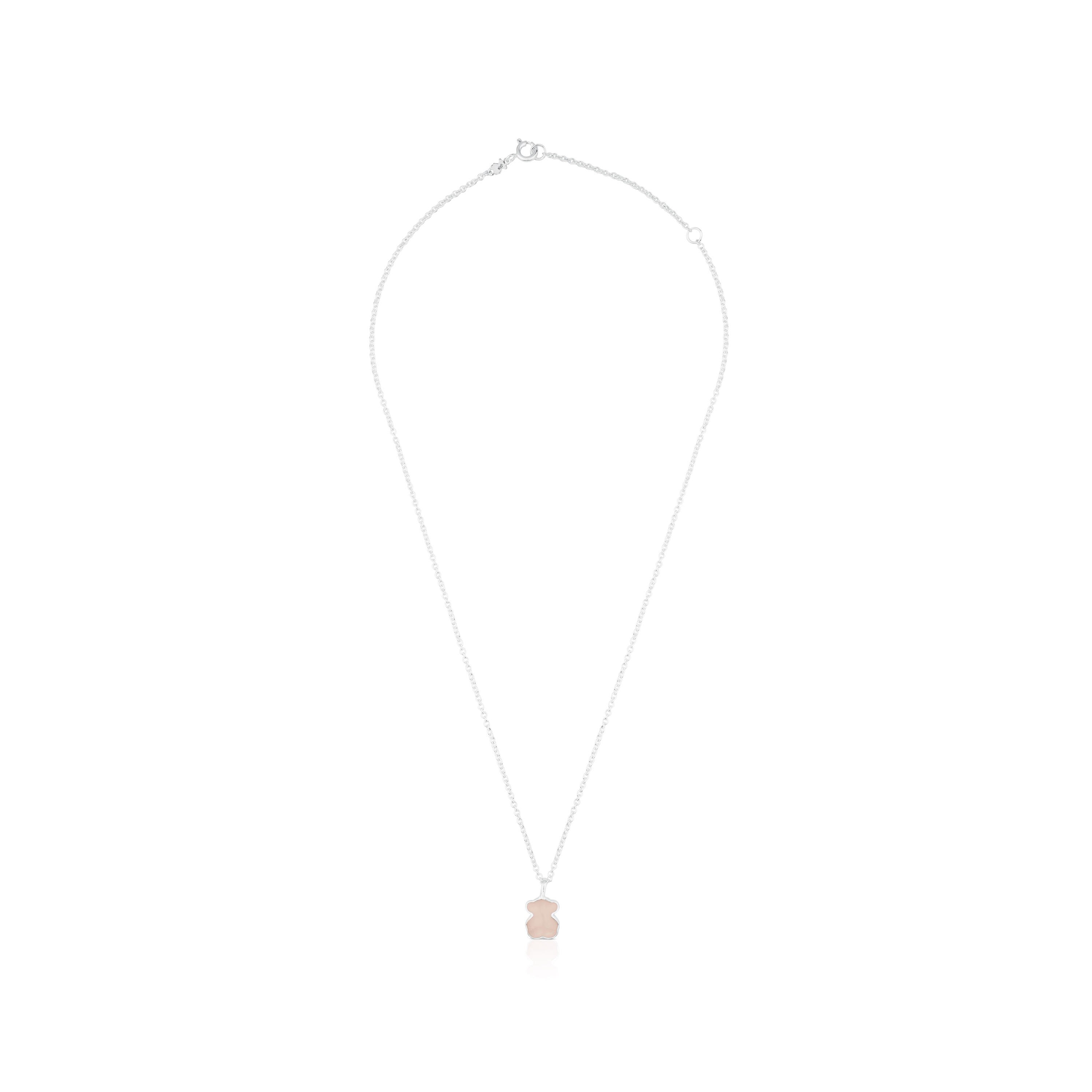 Silver New Color Necklace with Quartz