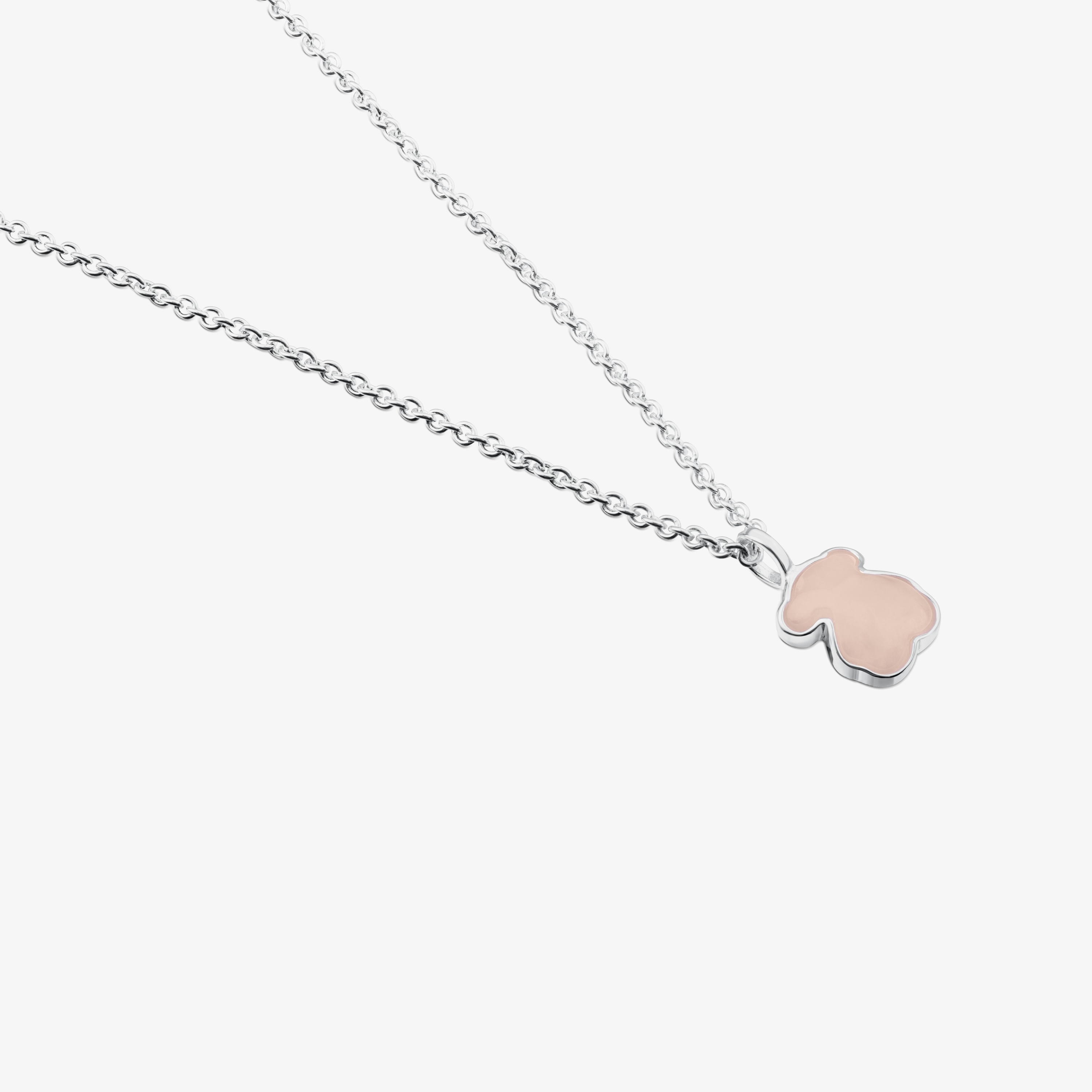 Silver New Color Necklace with Quartz