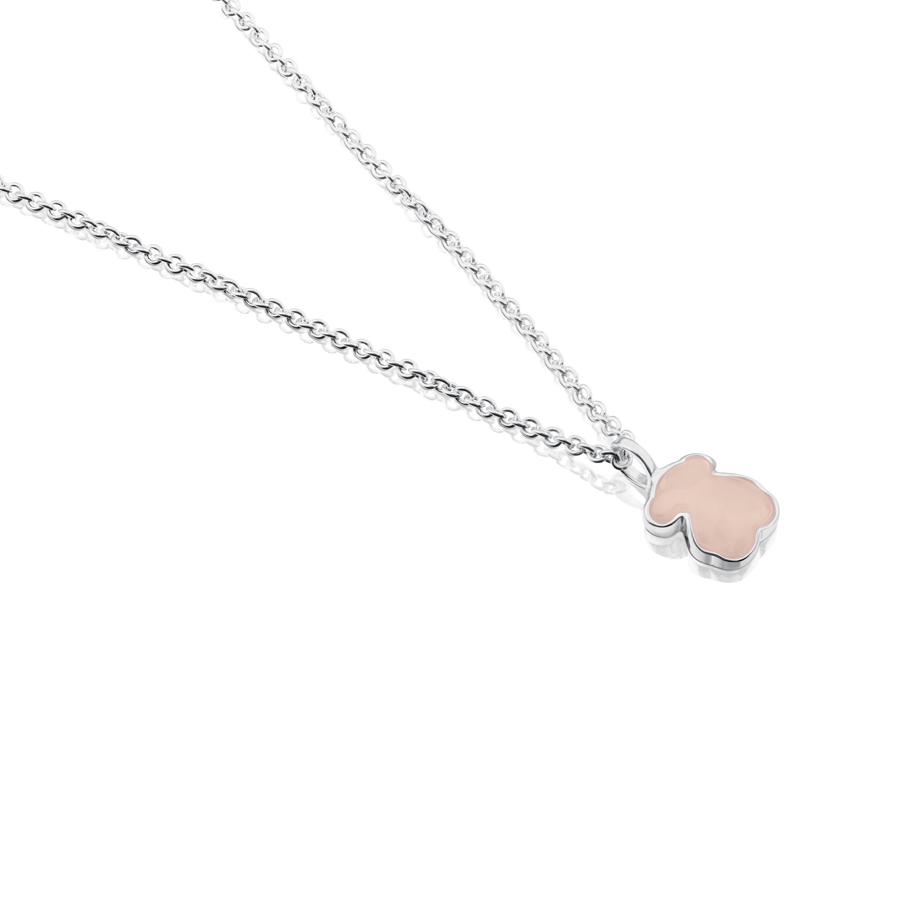 Silver New Color Necklace with Quartz