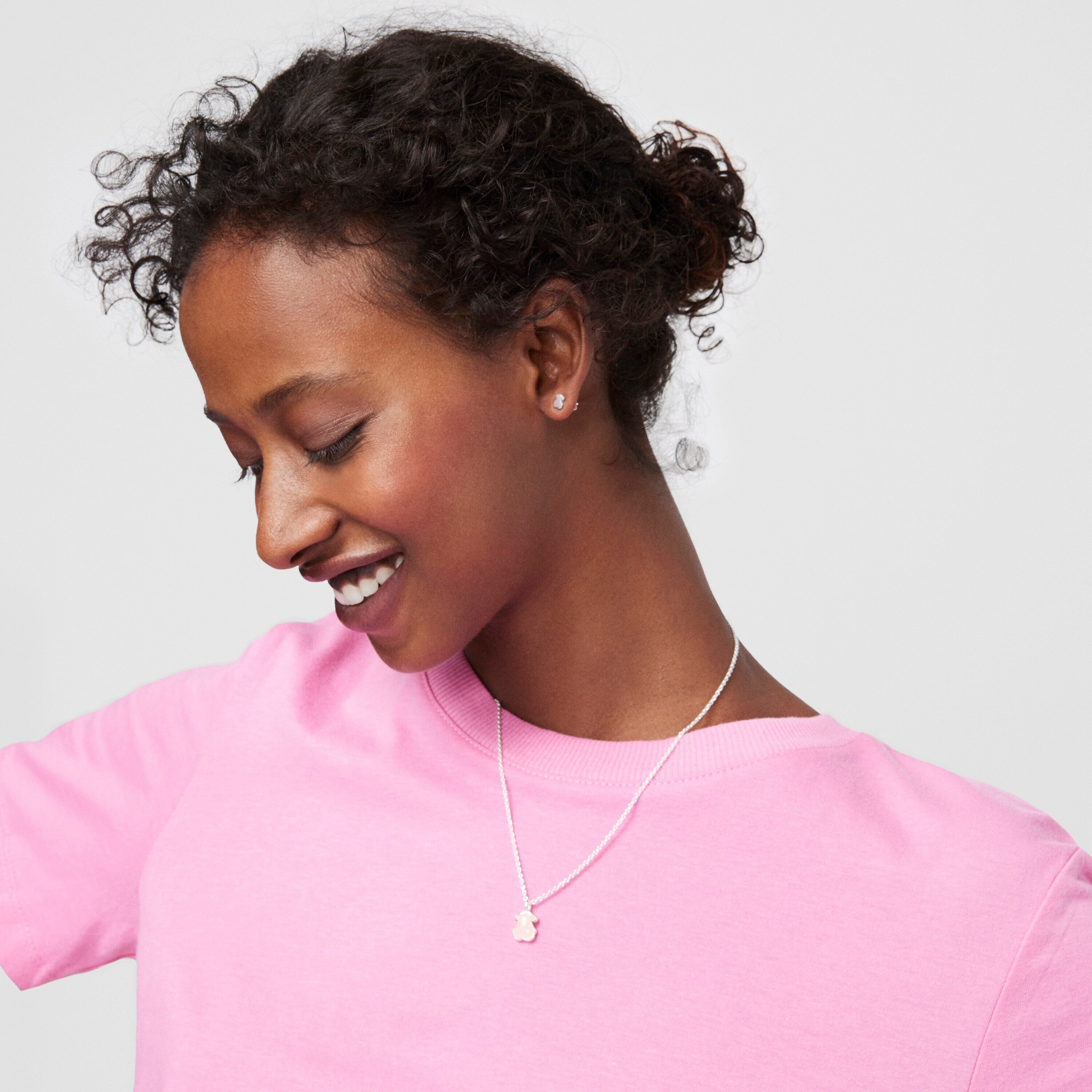Silver New Color Necklace with Quartz