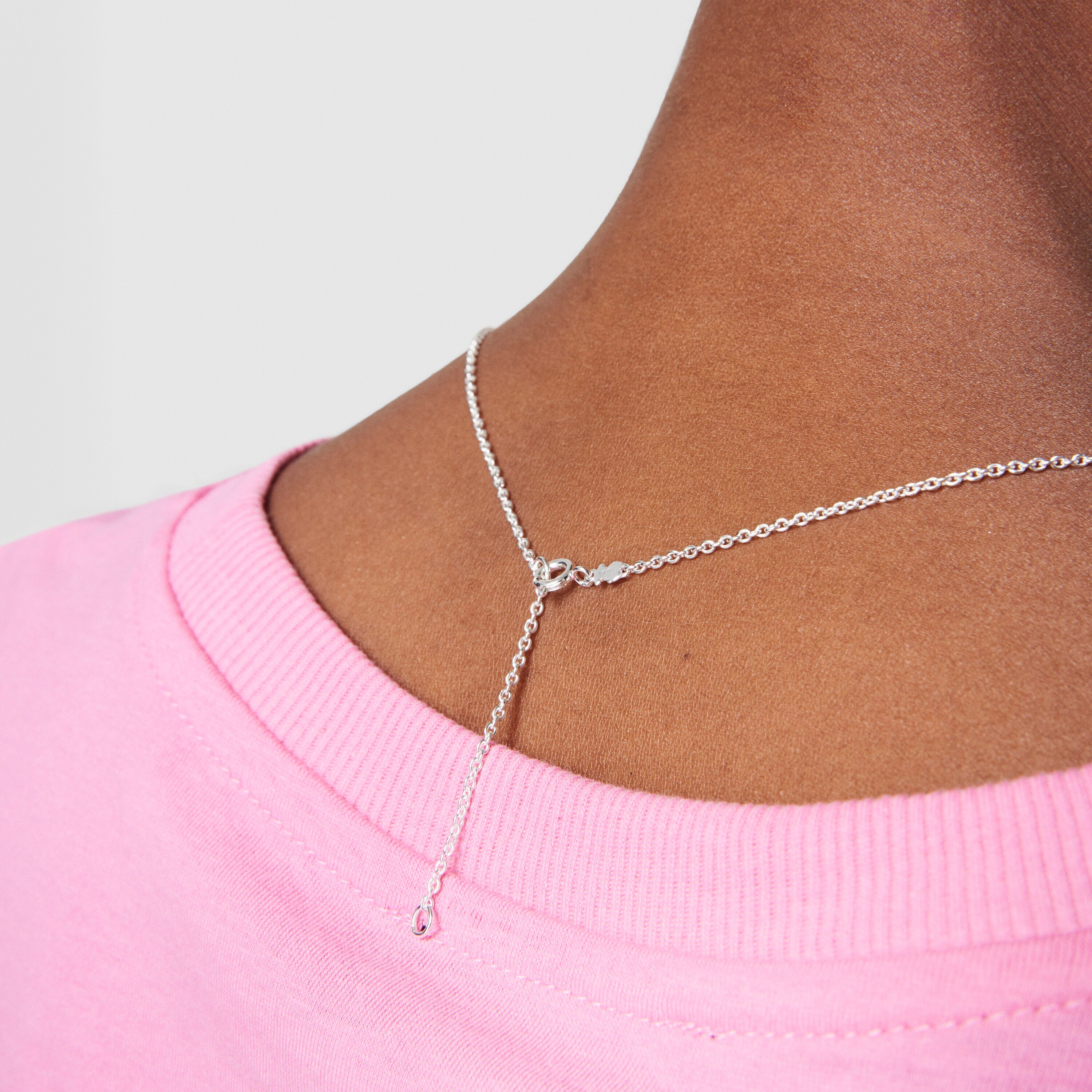 Silver New Color Necklace with Quartz