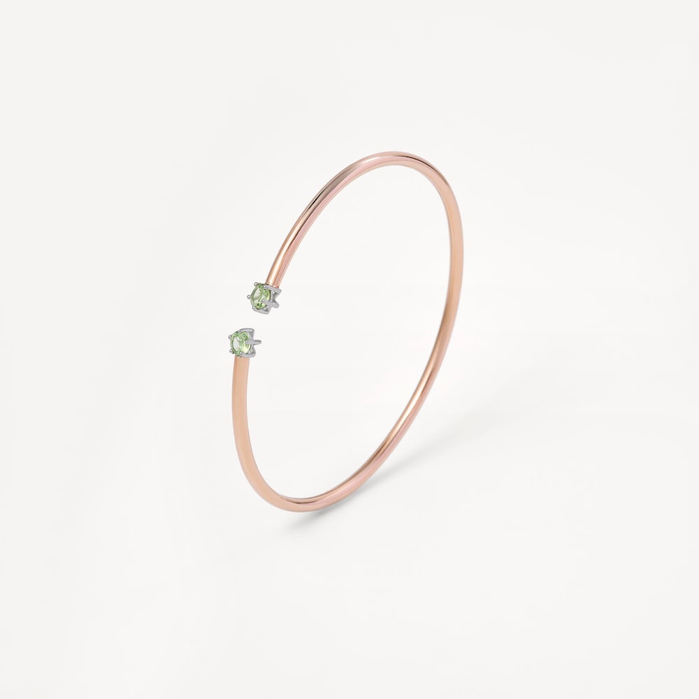 Tous Atelier Rosa Oriol - N&aacute;ramek z Růžov&eacute;ho Zlata s Peridoty