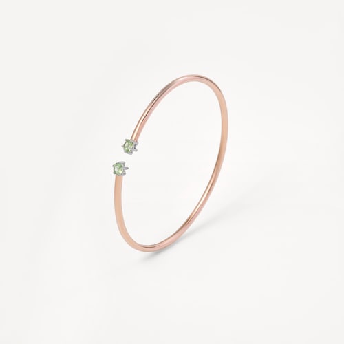 Esclava ATELIER 24/7 de oro rosa con peridotos