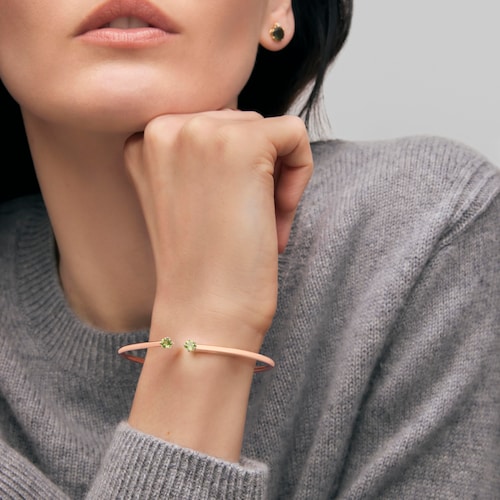 Esclava ATELIER 24/7 de oro rosa con peridotos