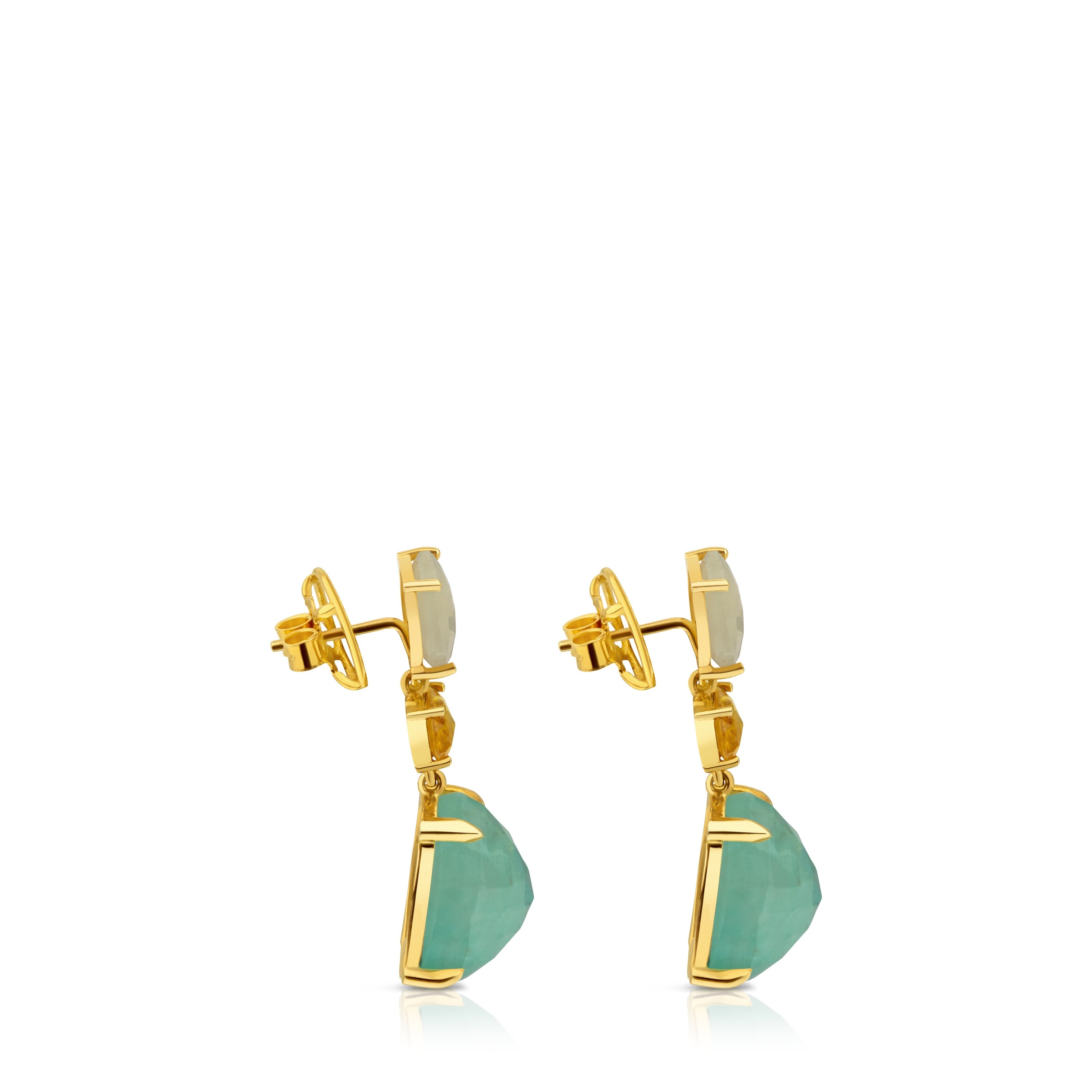 ATELIER Precious Gemstones Earrings in Gold with Sapphires and Emeralds