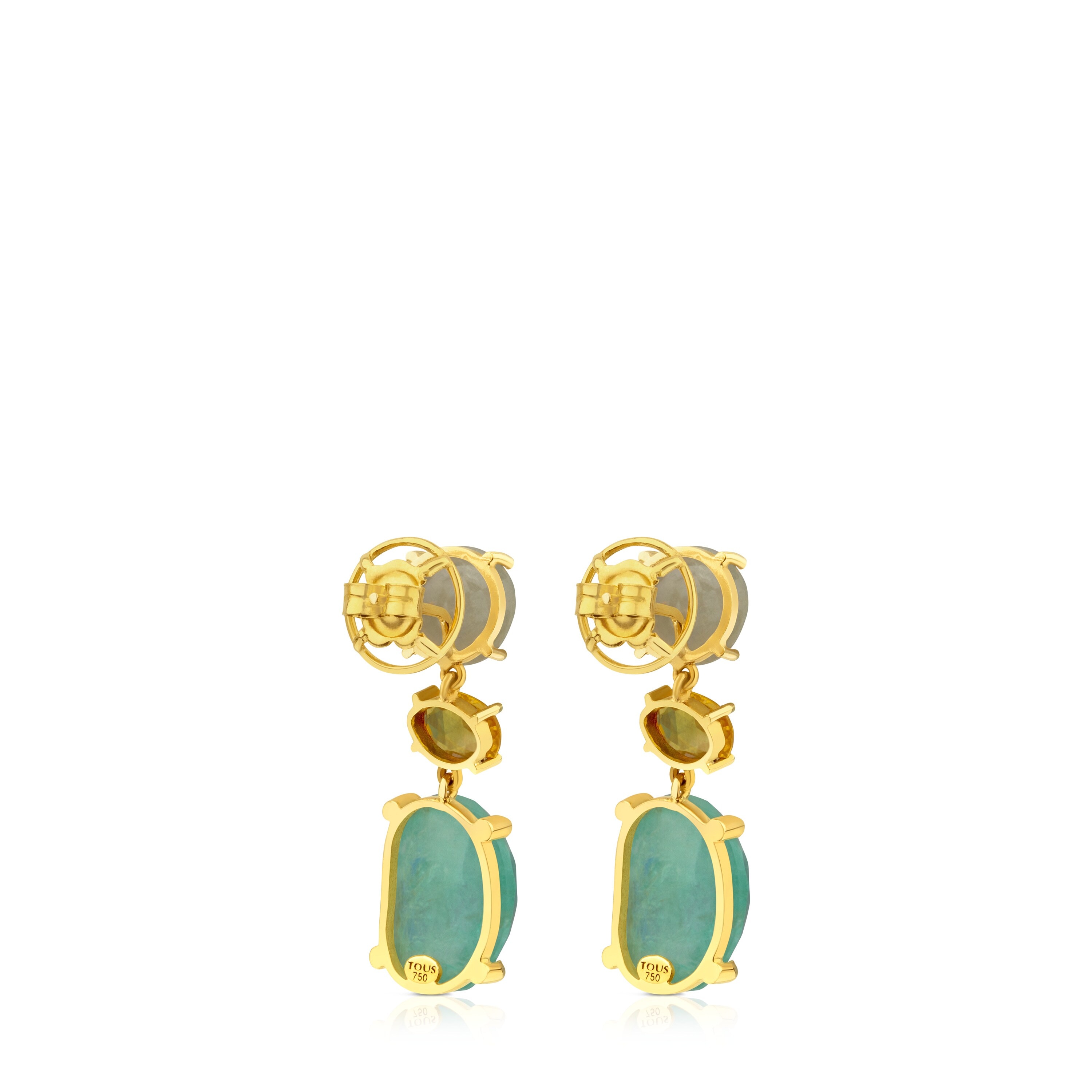 ATELIER Precious Gemstones Earrings in Gold with Sapphires and Emeralds