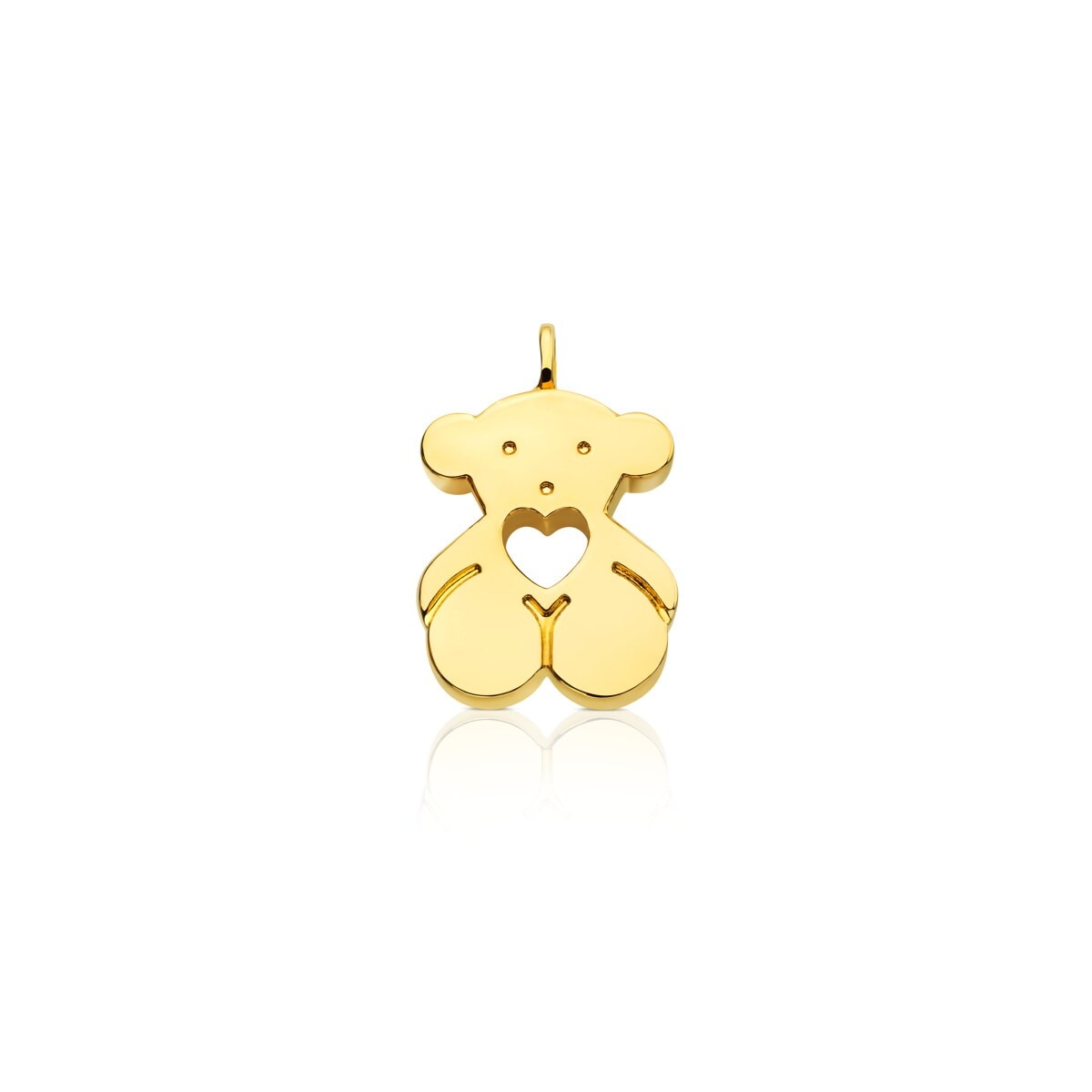 Gold Sweet Dolls Pendant big size Bear motif with heart hole