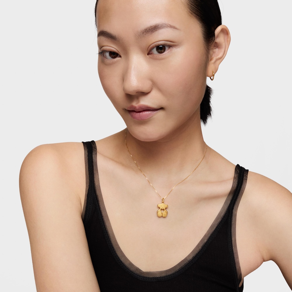 Colgante oso coraz&oacute;n de oro Sweet Dolls