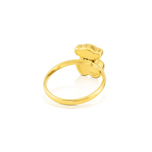 Gold Tous Sweet Dolls ring with bear motif