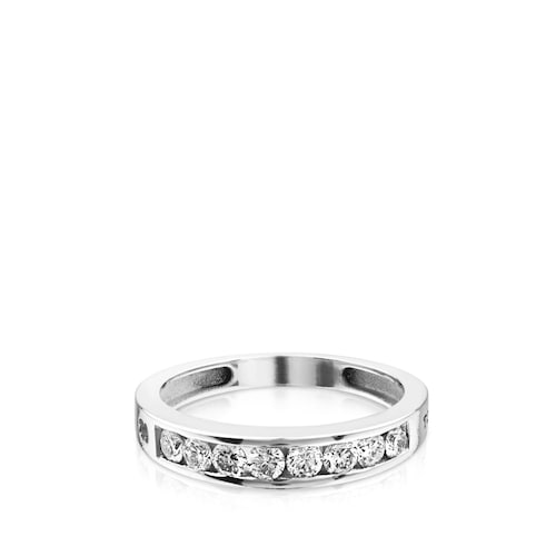 Media alianza de oro blanco con diamantes 0,45ct TOUS Diamonds