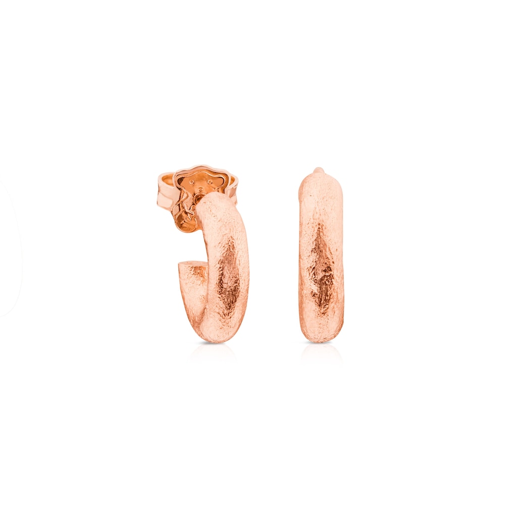 Rose Vermeil Silver Duna Tube Earrings