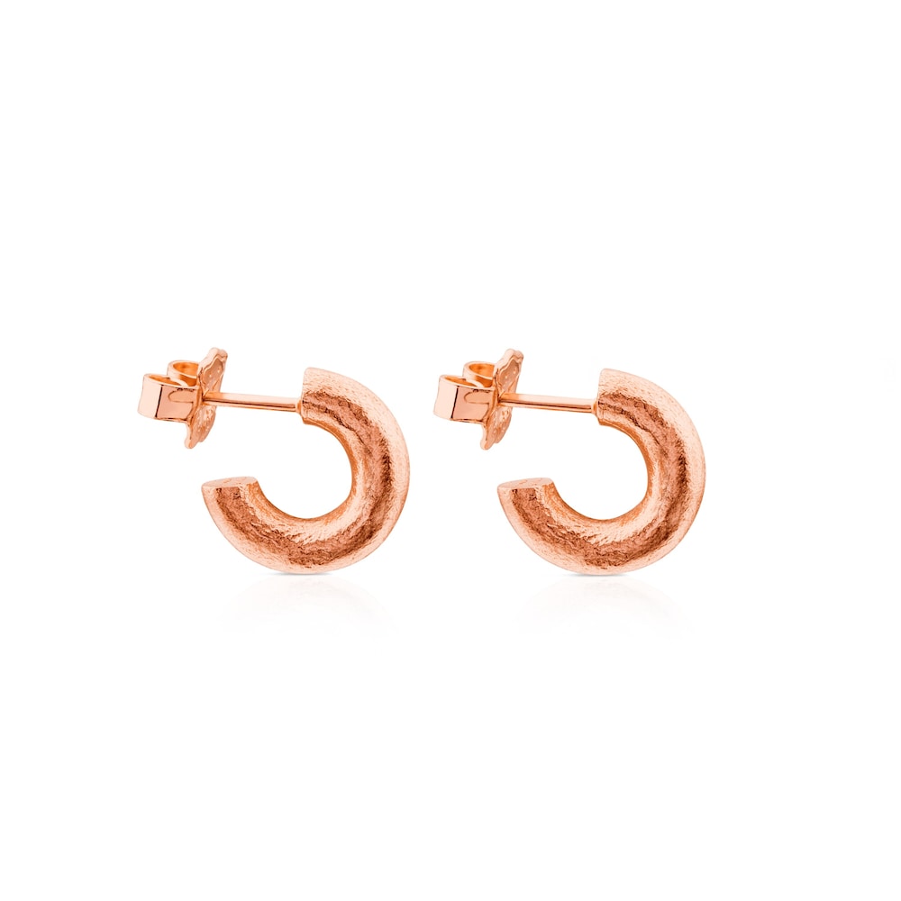 Rose Vermeil Silver Duna Tube Earrings