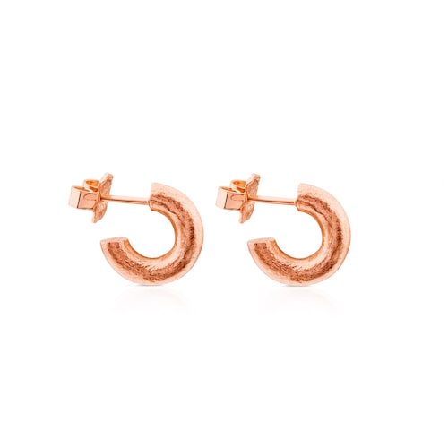 Rose Vermeil Silver Duna Tube Earrings