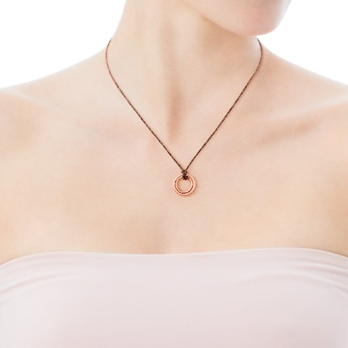 Rose Vermeil Silver Duna Tube Necklace