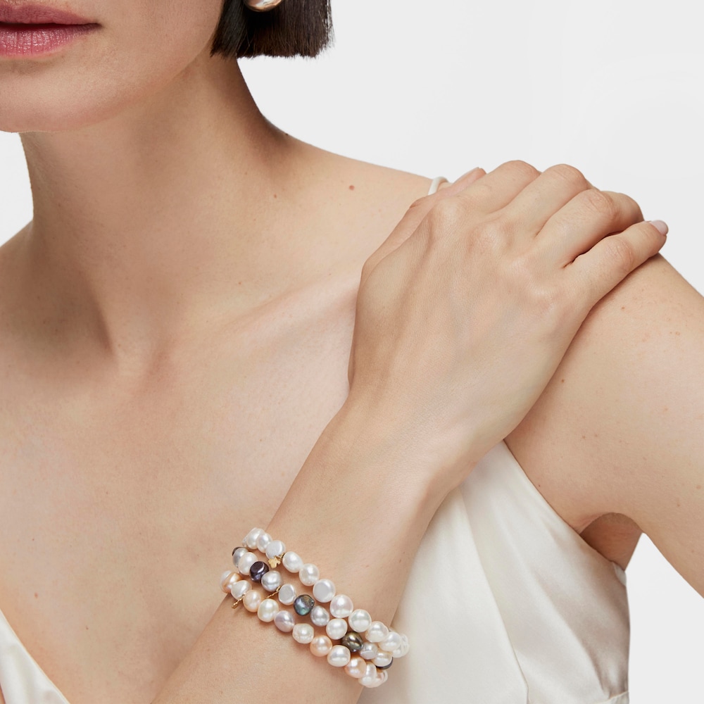 Bracciale in oro e perle coltivate barocche Sweet Dolls