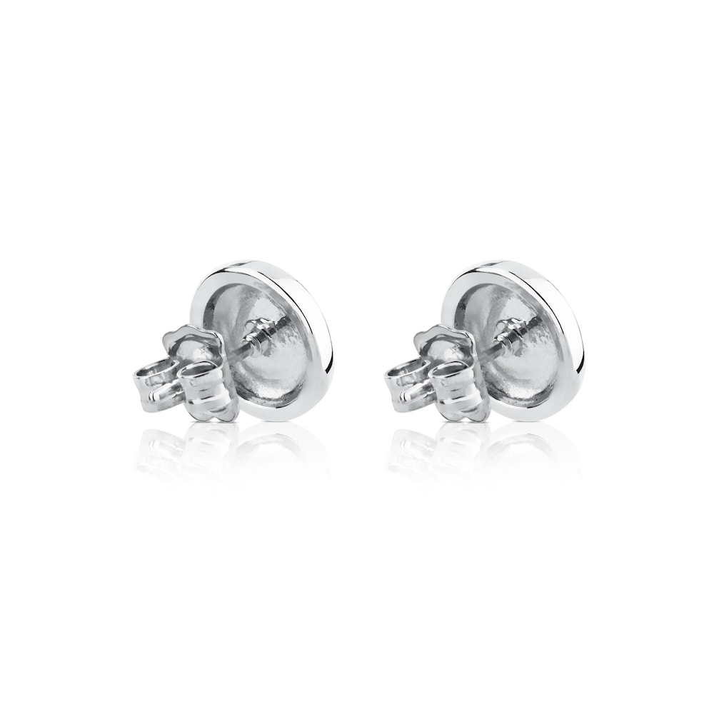 Silver Buttons Earrings
