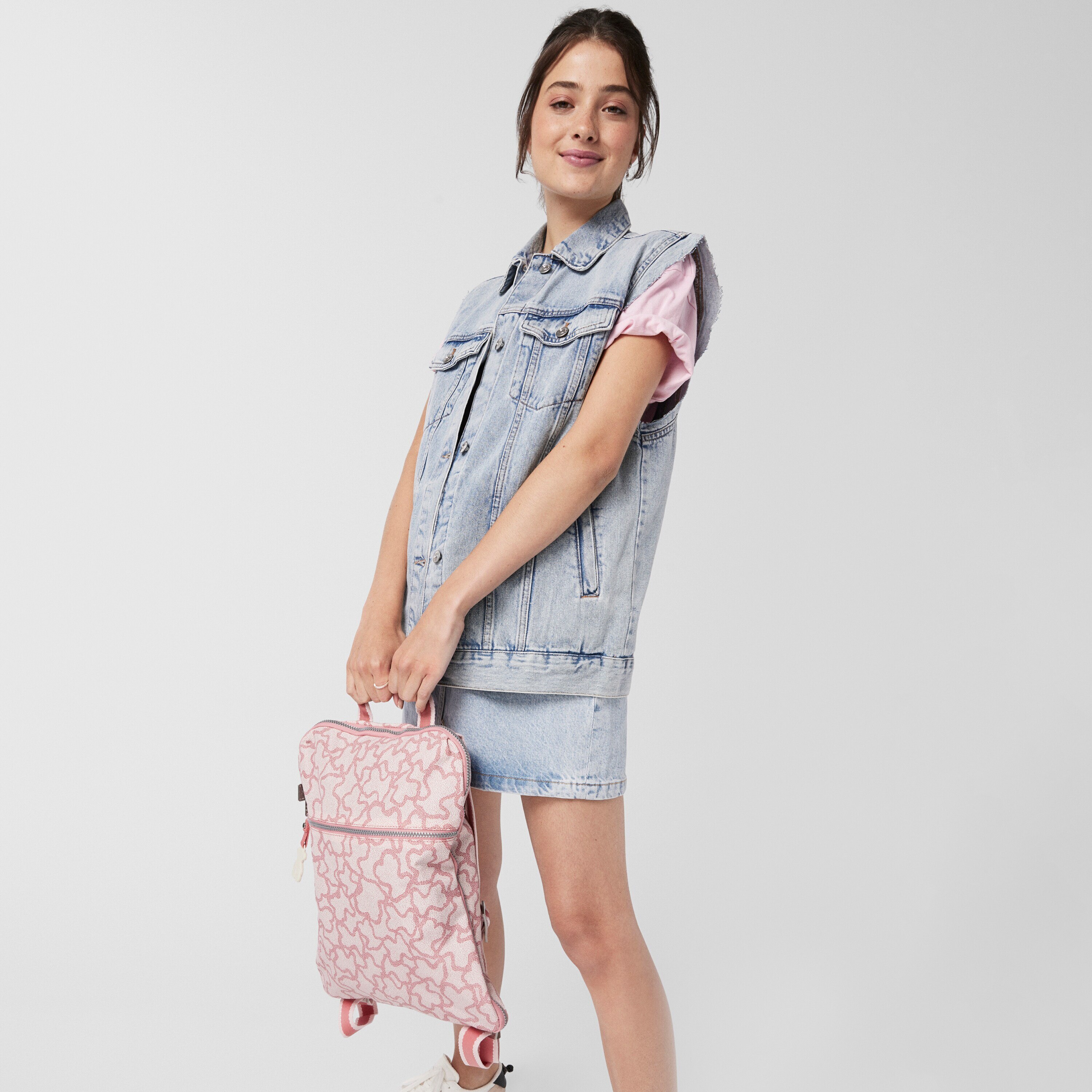 Pink colored Nylon Kaos New Colores Backpack