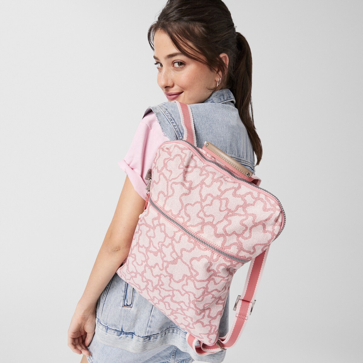 Pink colored Nylon Kaos New Colores Backpack